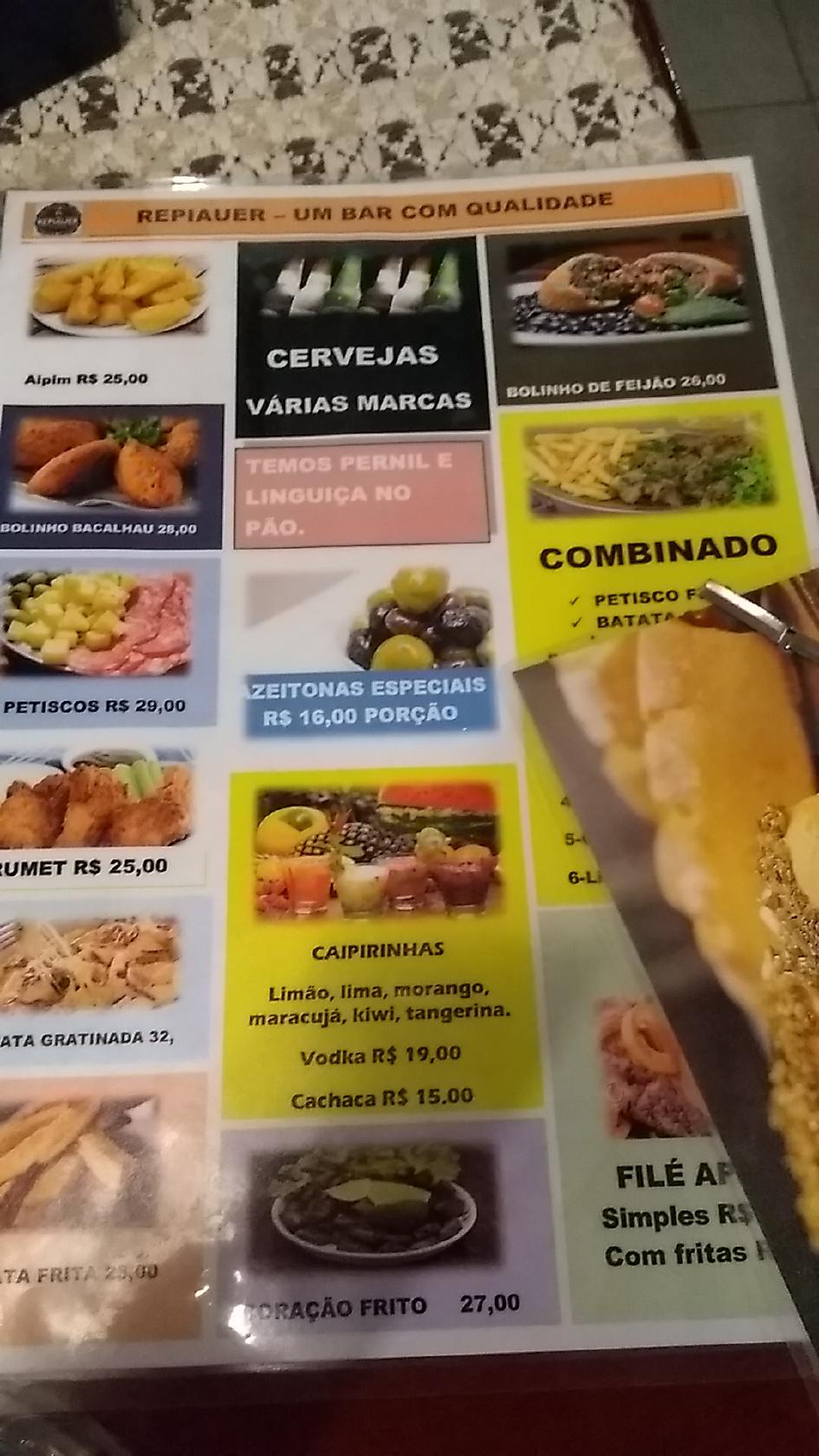 Repiauer cardápio