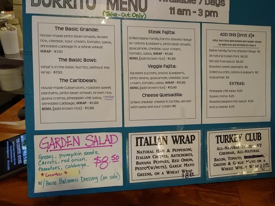 Menu at Petersham Country Store cafe, Petersham