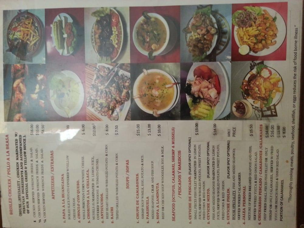 Menu at Piolin Restaurant, Hartford, 417 New Britain Ave