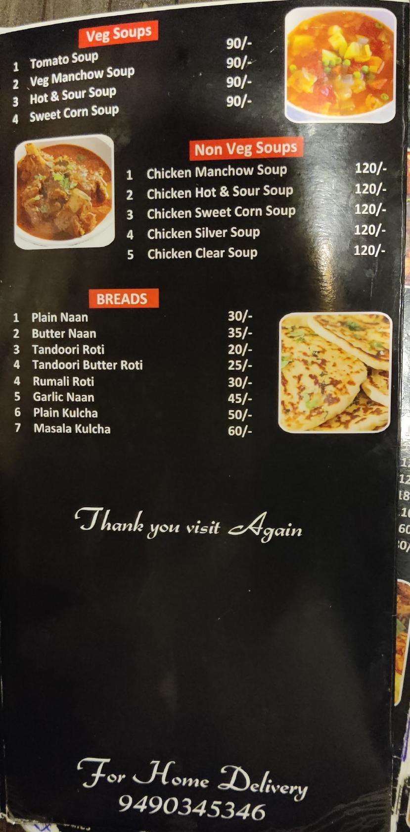 Menu at Bamboo Kitchen Restaurant, Mahabubabad