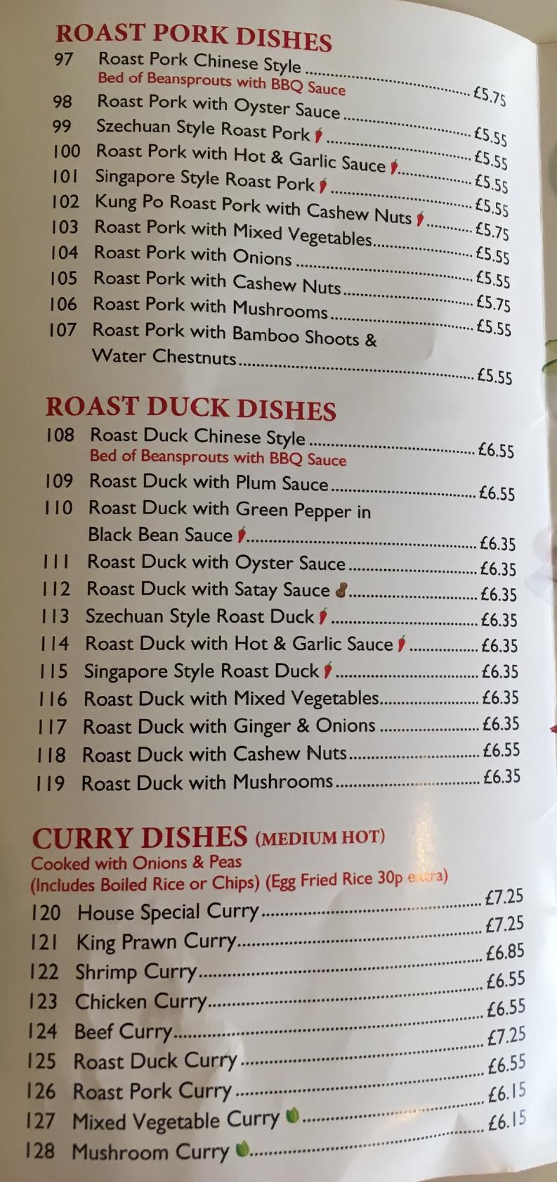 Menu at Noodle Bar,Waterlooville, Waterlooville