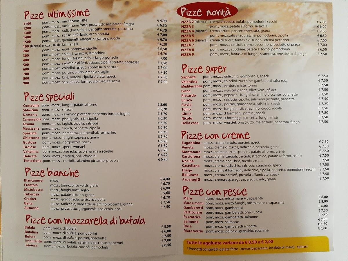 Menu Da Pizzeria Mediterranea Sant Angelo Di Piove Di Sacco