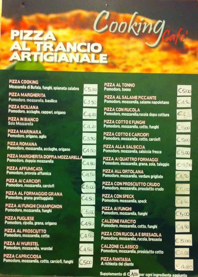 Menu di Cooking Cafe 