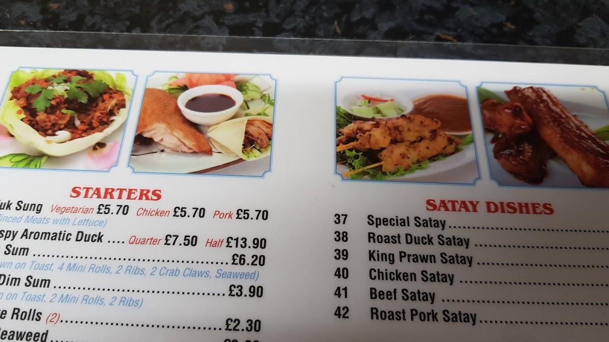 Menu at New Lotus fast food, Telford