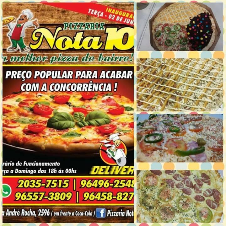Pizzaria Nota 10 Rio de Janeiro RJ cardápio