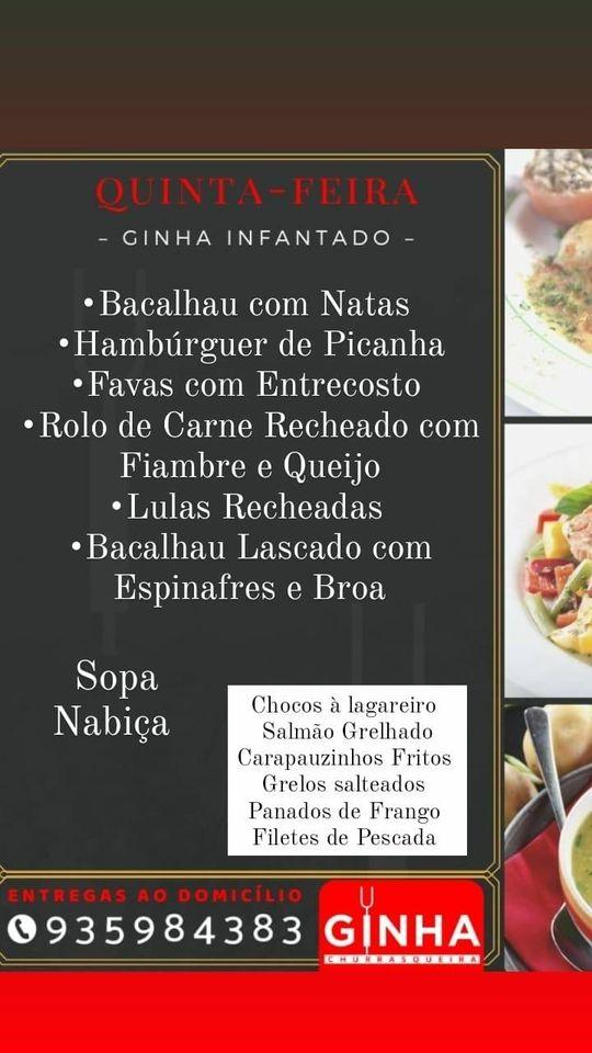 Menu At Churrasqueira Ginha Infantado Restaurant Loures Av