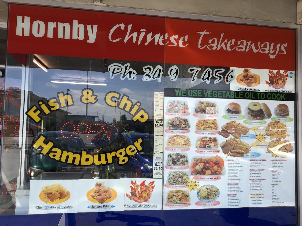 Menu at Hornby Chinese Takeaways fast food, Christchurch, 385 Main S Rd