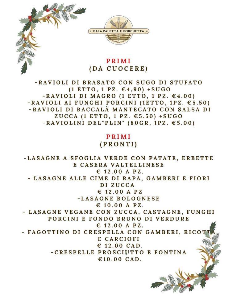 Menu di Pala Paletta e Forchetta 