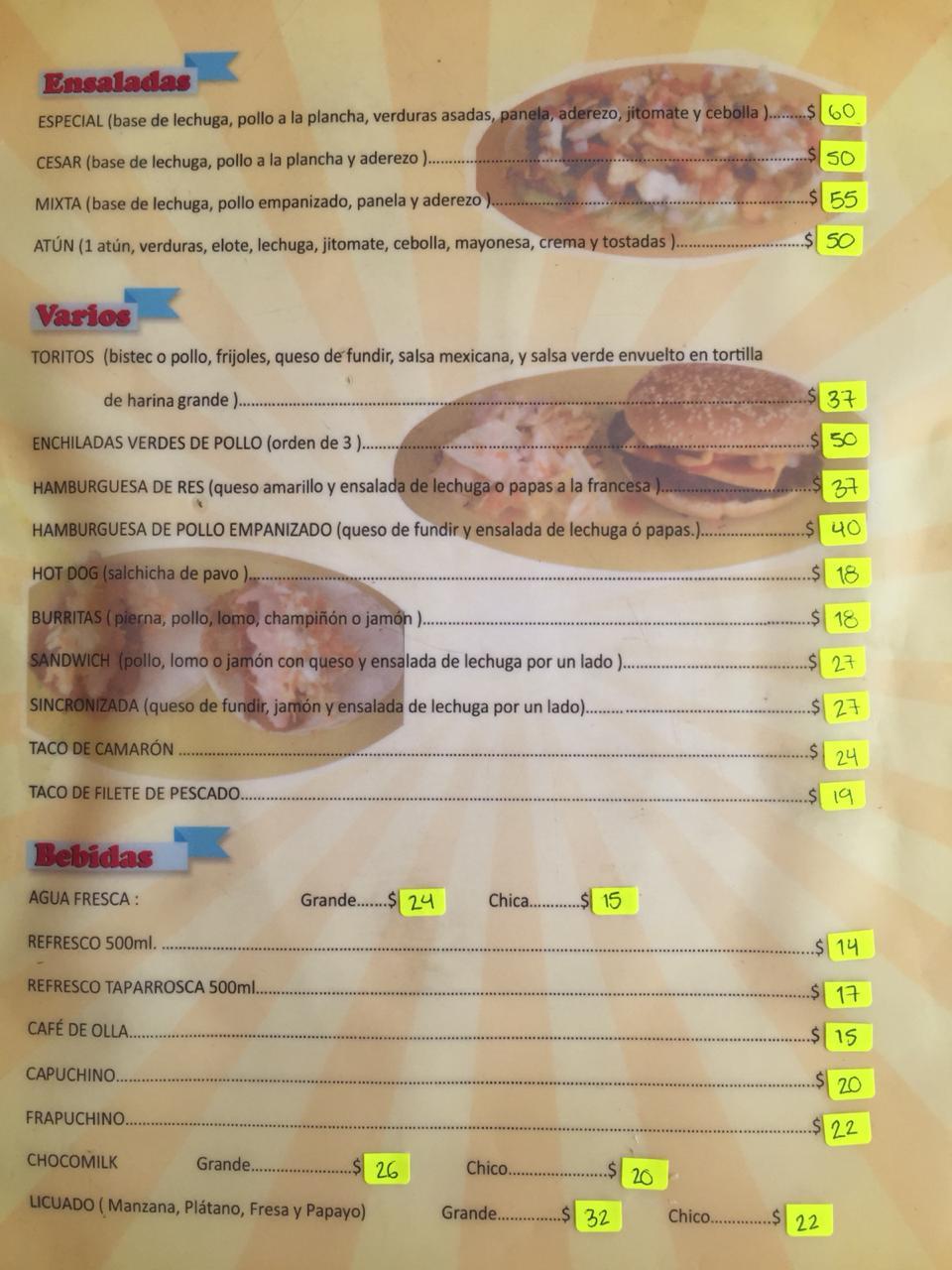 Menu At Super Tortas Tony Restaurant Tlaquepaque 2544