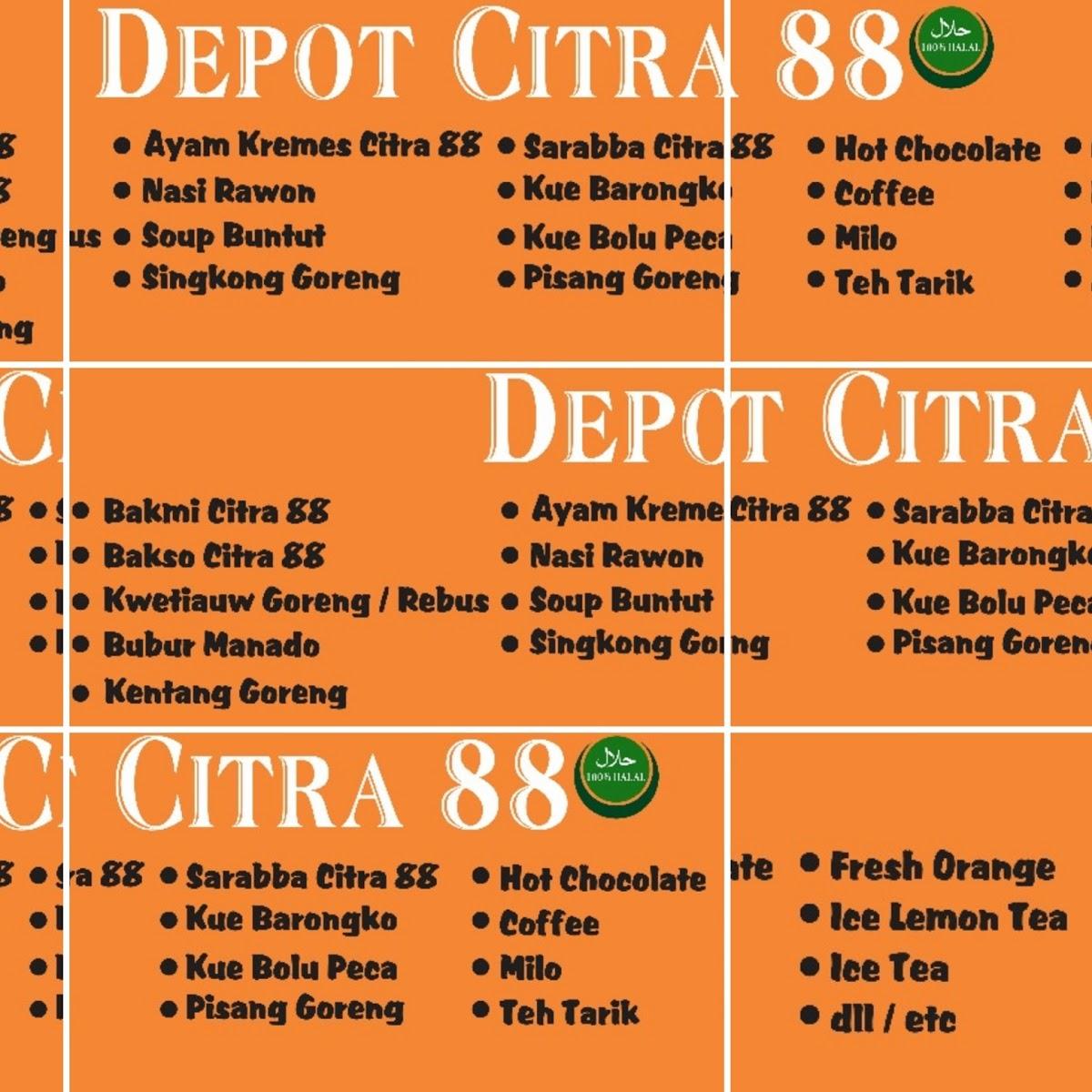 Carta del restaurante Depot Citra 88, Balikpapan, Jalan Muhammad T 