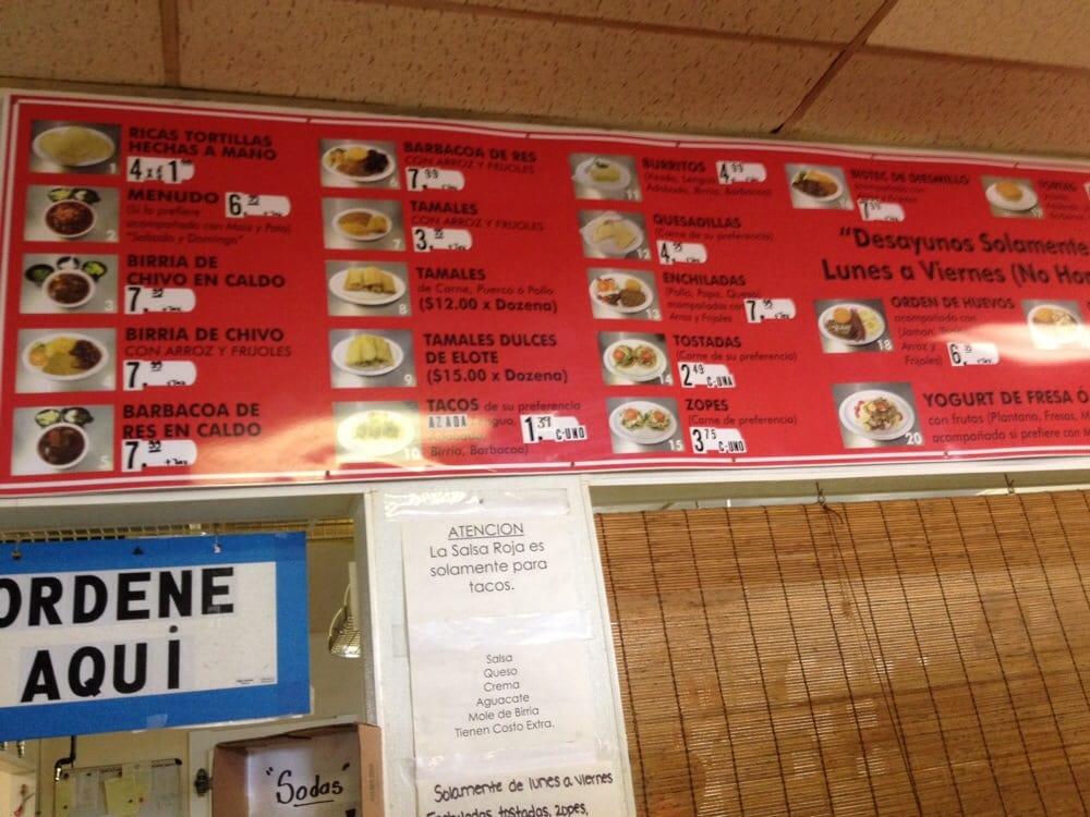 Menu at La Nueva Fonda Mexican Food restaurant, Porterville