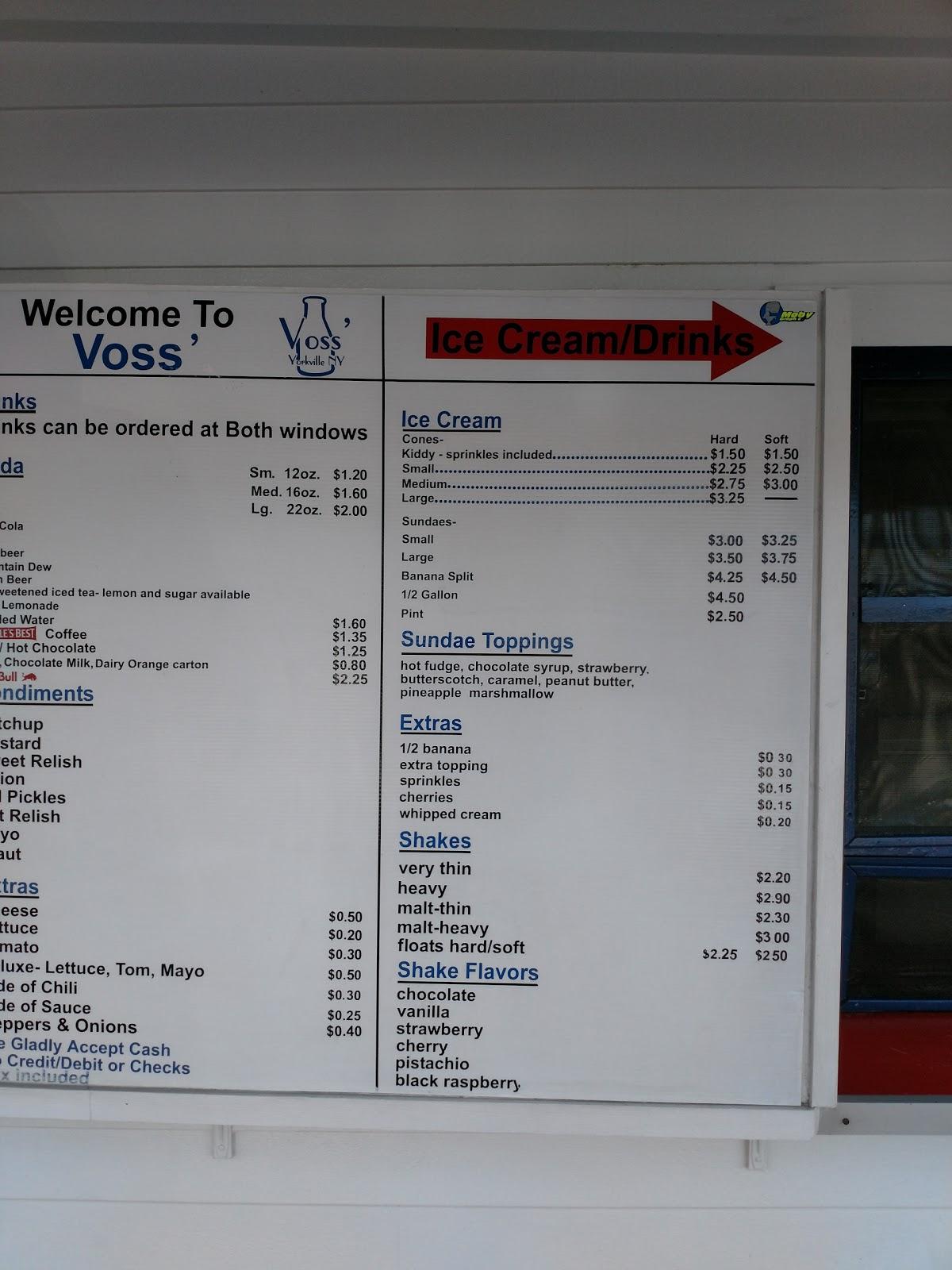 Menu at Voss BBQ, Yorkville, 815 Oriskany Blvd