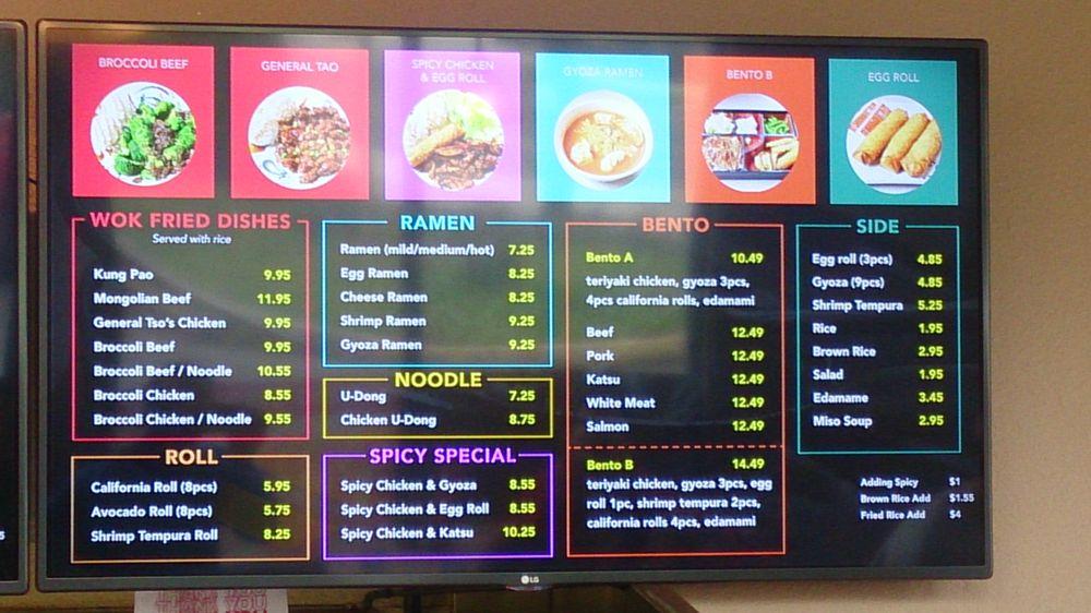 Menu at 5 Corners Teriyaki restaurant, Edmonds