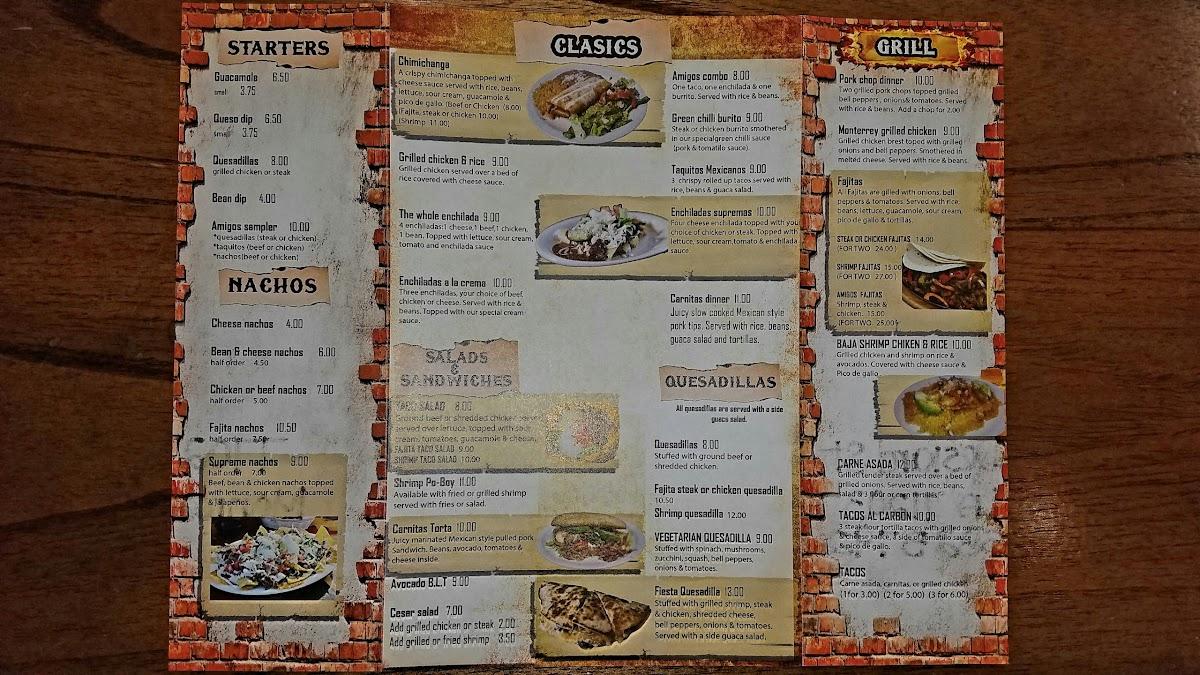 Menu at Amigos Mexican Family Restaurant, Monroe
