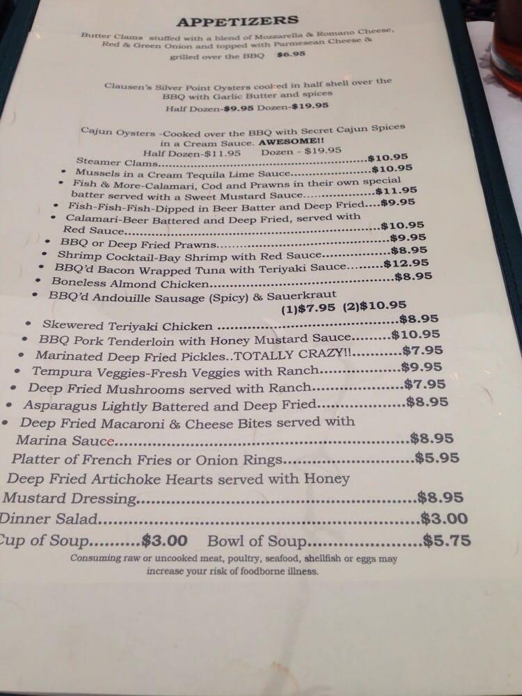 Menu at Coach House BBQ, Coos Bay