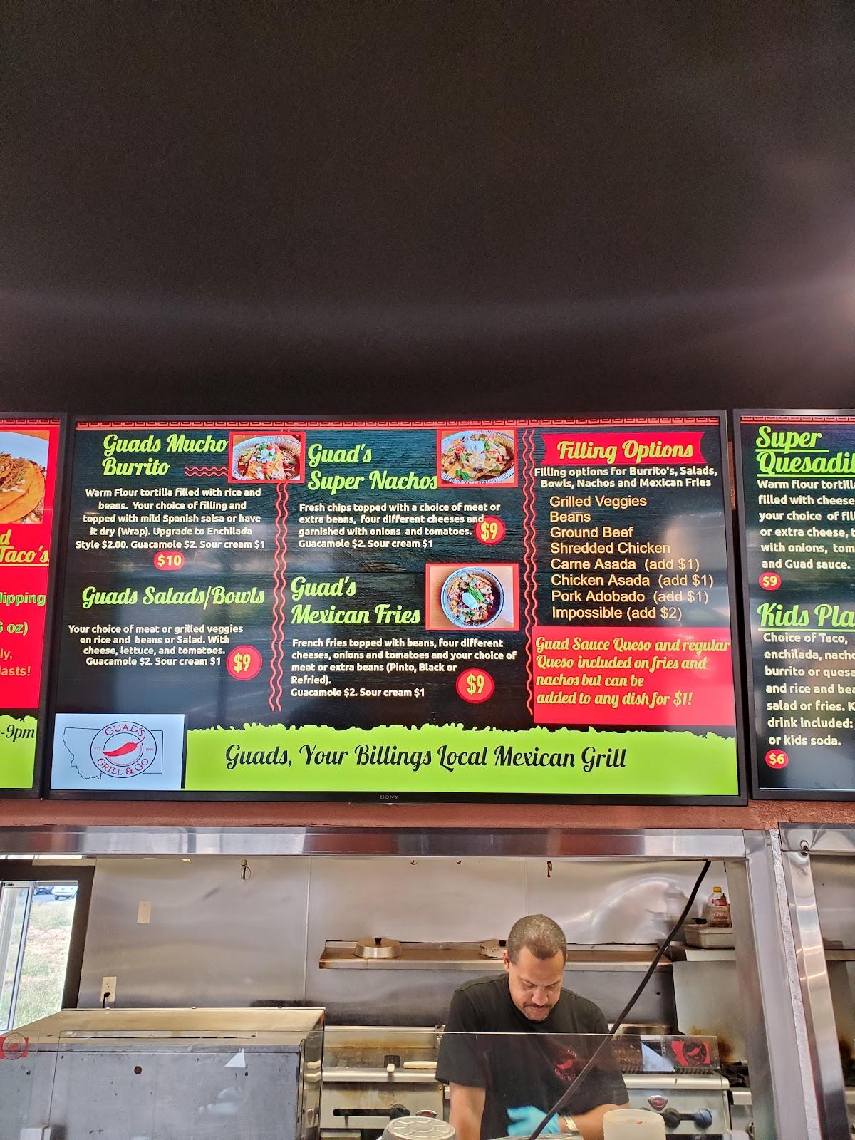 Menu at Guads Grill and Go restaurant, Billings