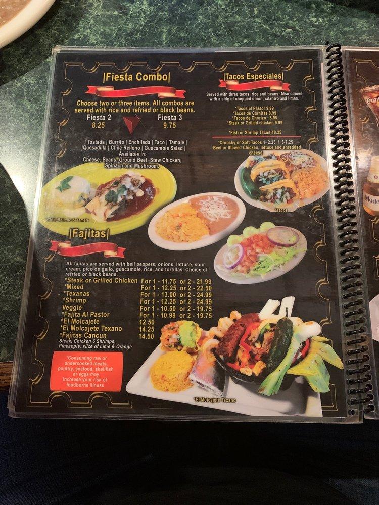 Menu at El Dorado Mexican Restaurant Bar & Grill, Forsyth