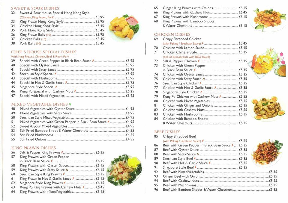 Menu at Noodle Bar,Waterlooville, Waterlooville