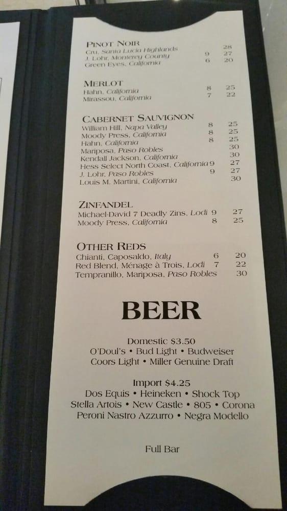 Menu at Ristorante Gabriela restaurant, Madera, N Schnoor St