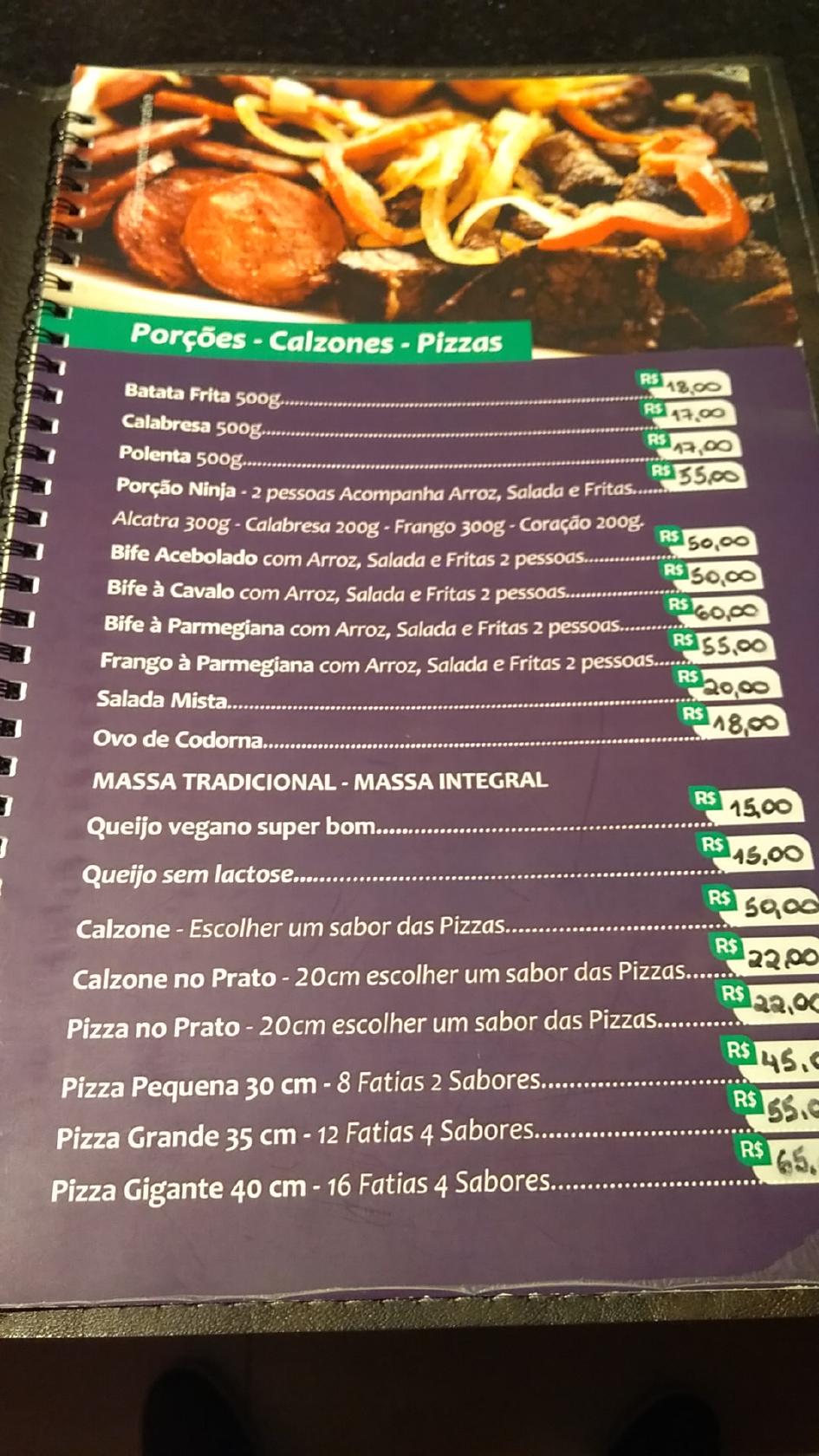 Carta del restaurante Donatello's Pizzas, Jaraguá do Sul