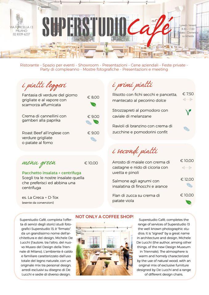 Menu di Superstudio Café 