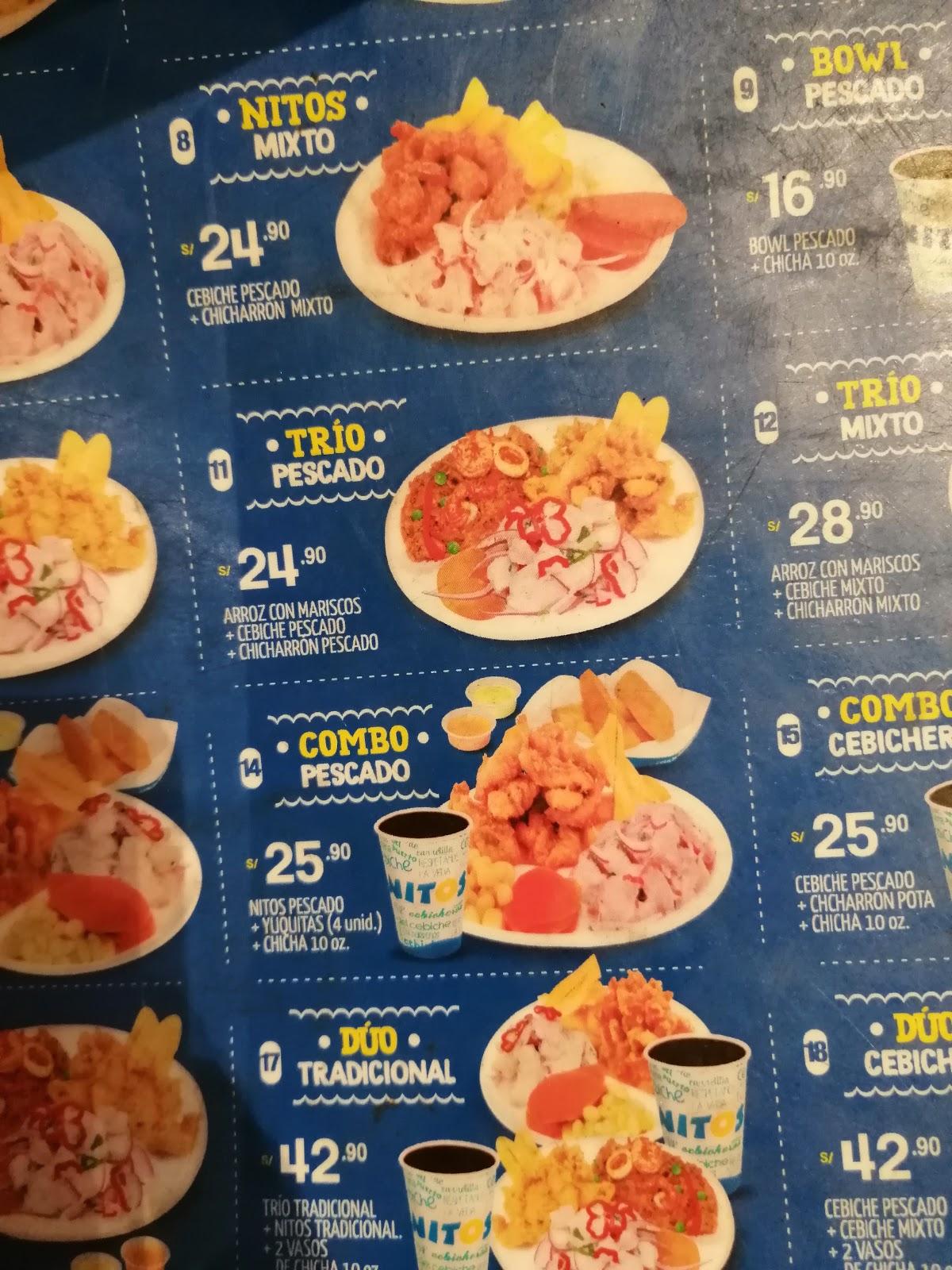 Menu At Nitos Restaurant Rimac