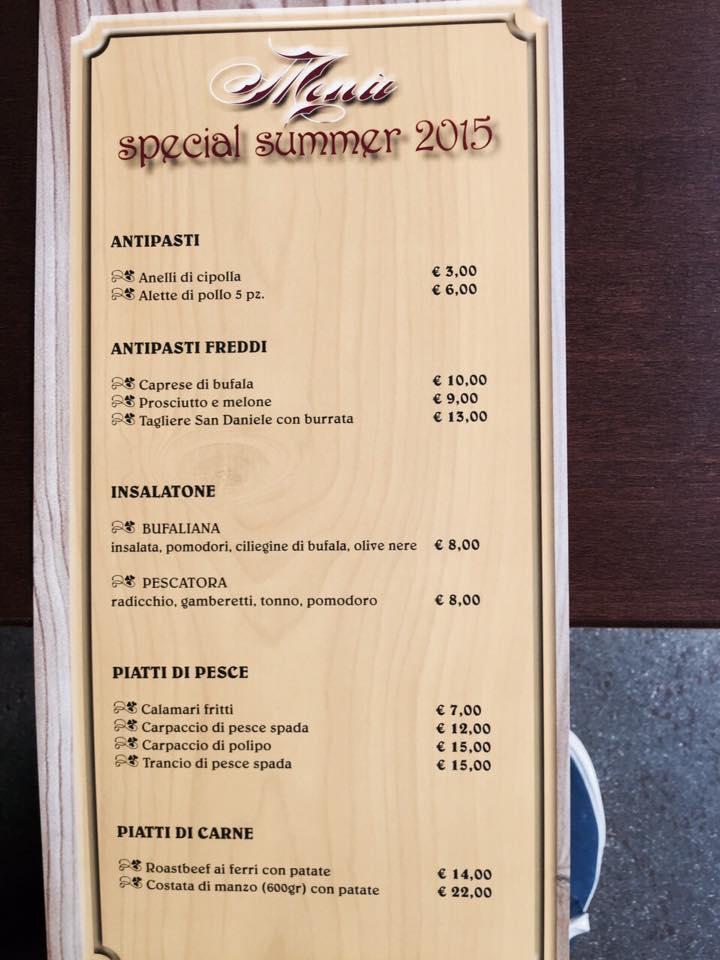 Menu da Pizzeria Birreria Antica Coltelleria, Maniago