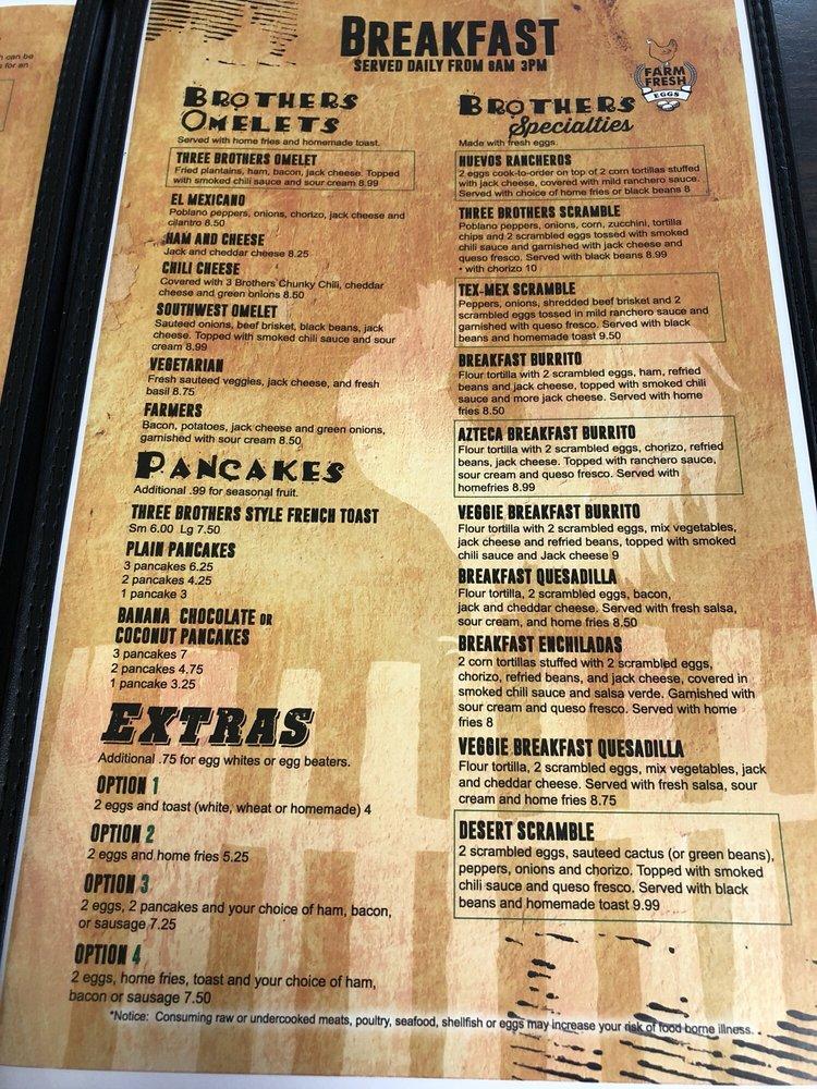 Menu at 3 Brothers Diner restaurant, Grove City