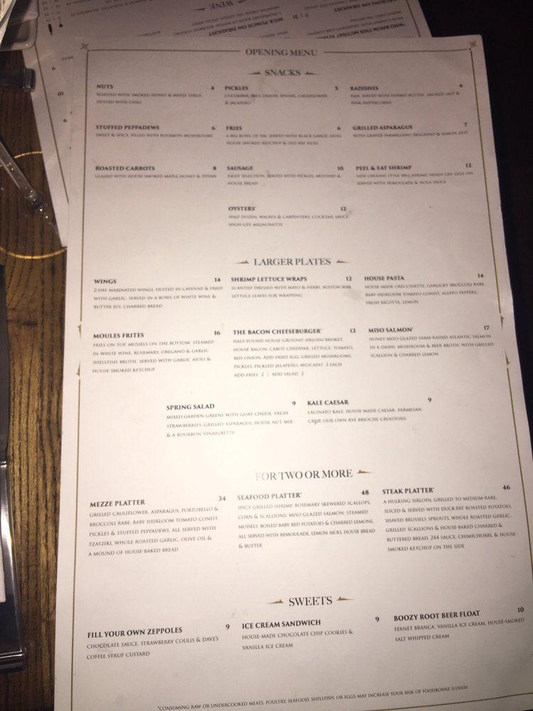 Menu at The East End pub & bar, Providence