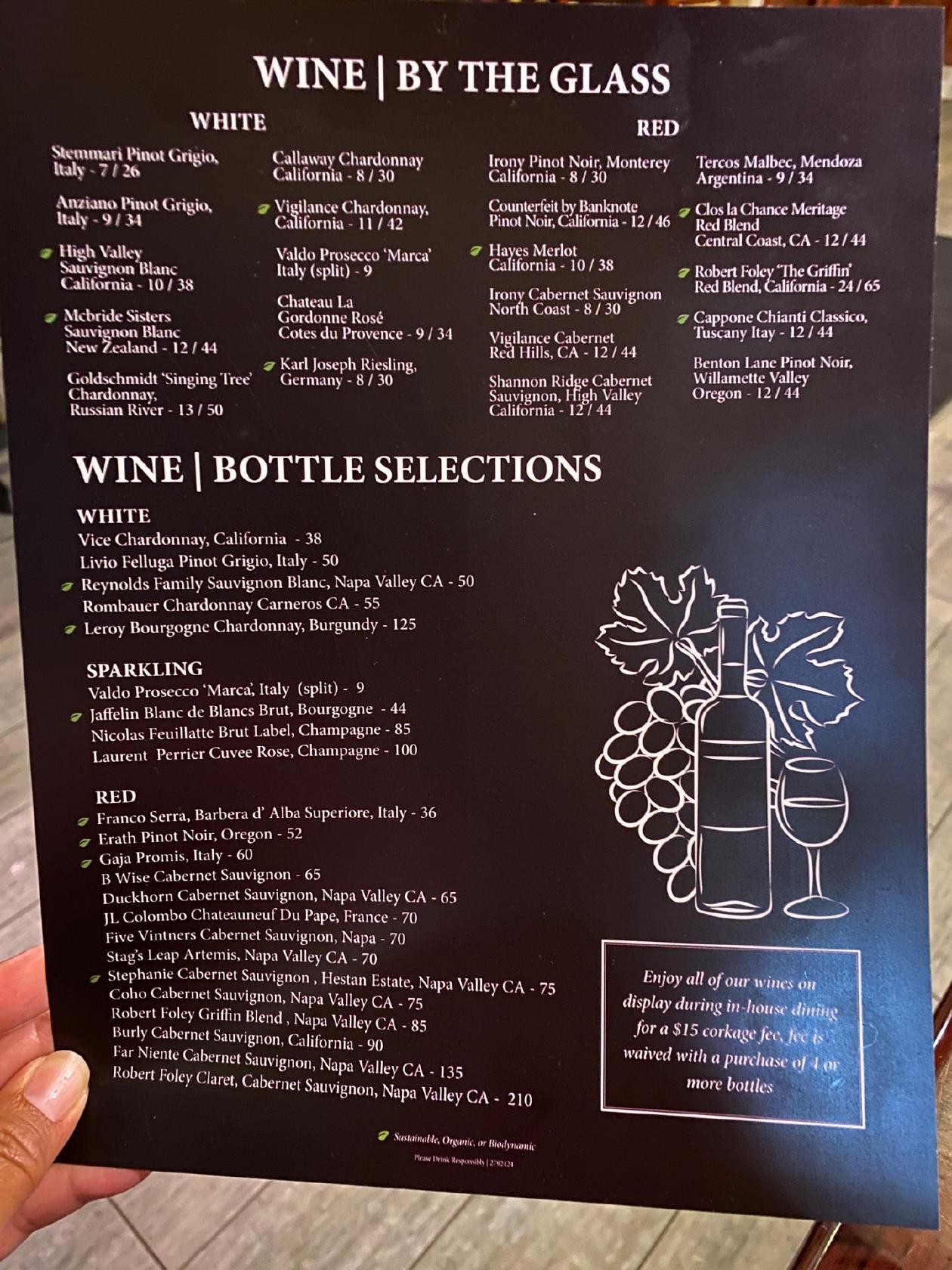 Menu at City Hall Cafe & Wine bar, Tavernier