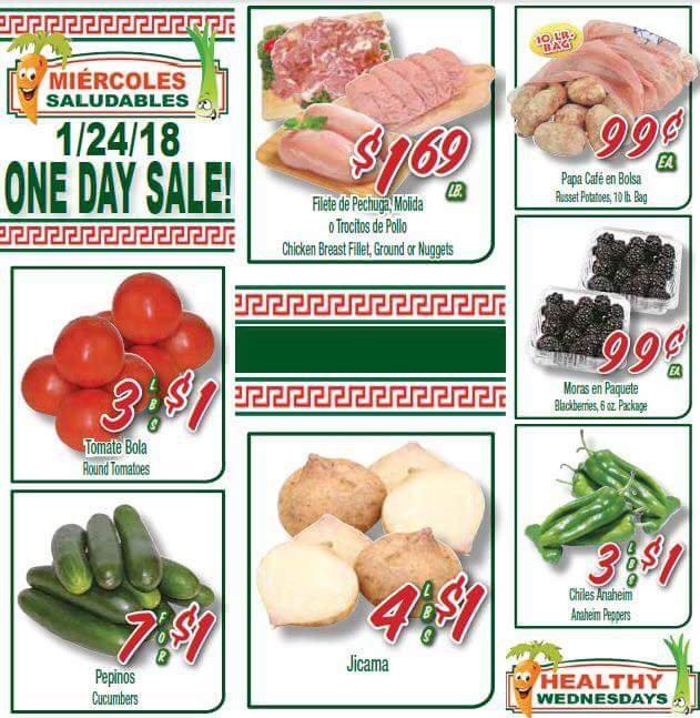 Menu at La Bonita Supermarkets restaurant, Las Vegas, W Cheyenne Ave