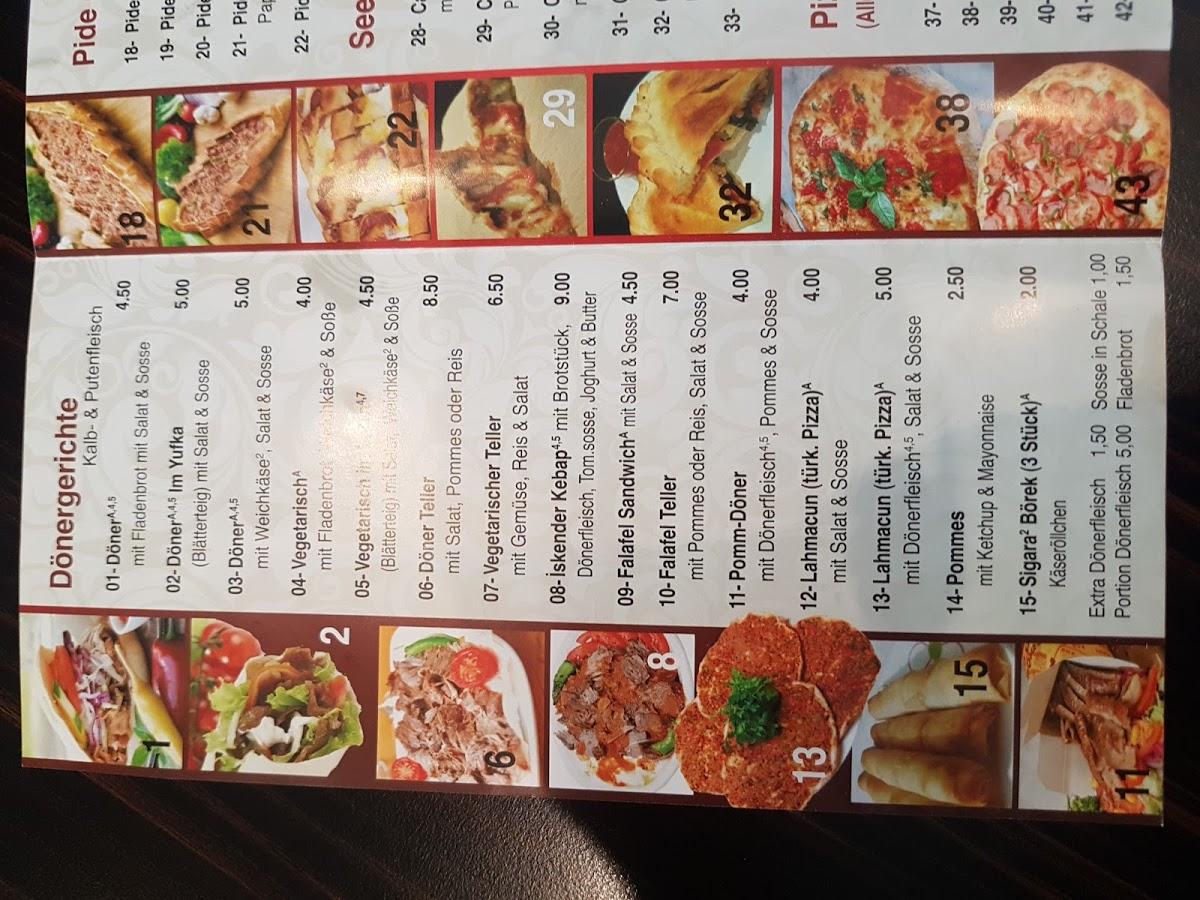 Speisekarte von King Pizza, Hanau