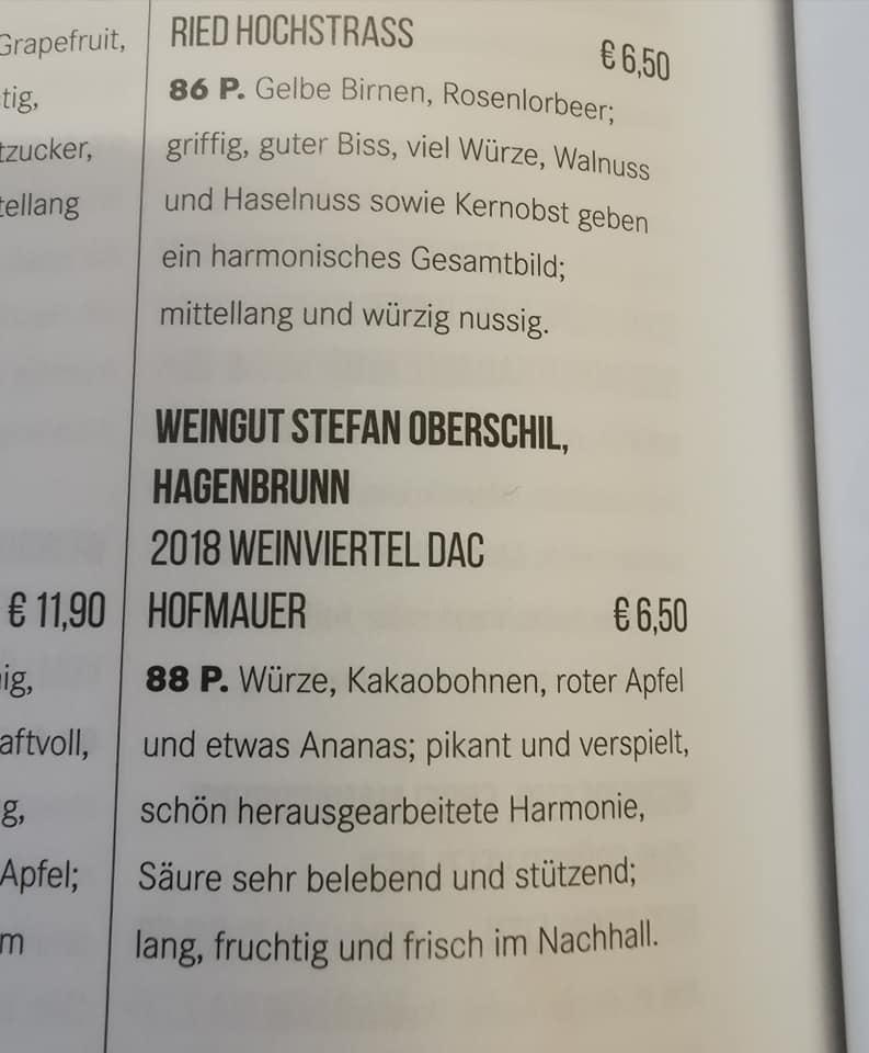 Speisekarte Von Heuriger Und Weingut Stefan Theres Oberschil Ausg