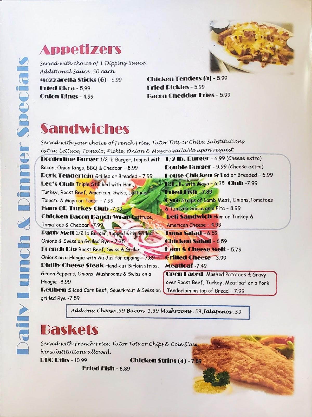 Menu at Leo's French Toast House restaurant, Alva