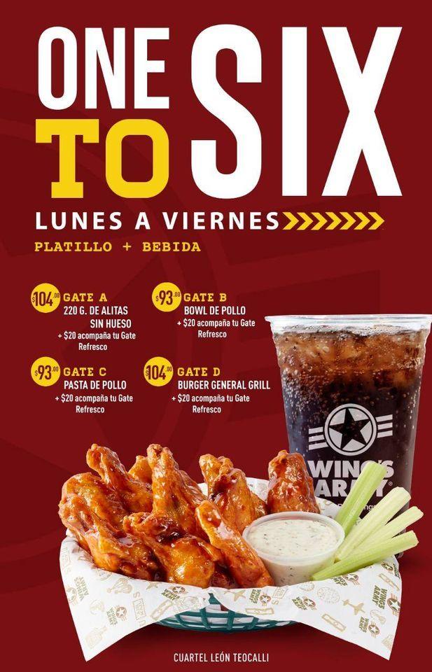 Carta del restaurante Wing's Army, Leon, Blvd. Campestre 59