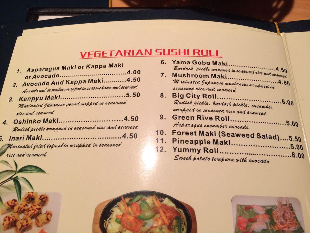 Menu at Yo Shi restaurant, Delavan