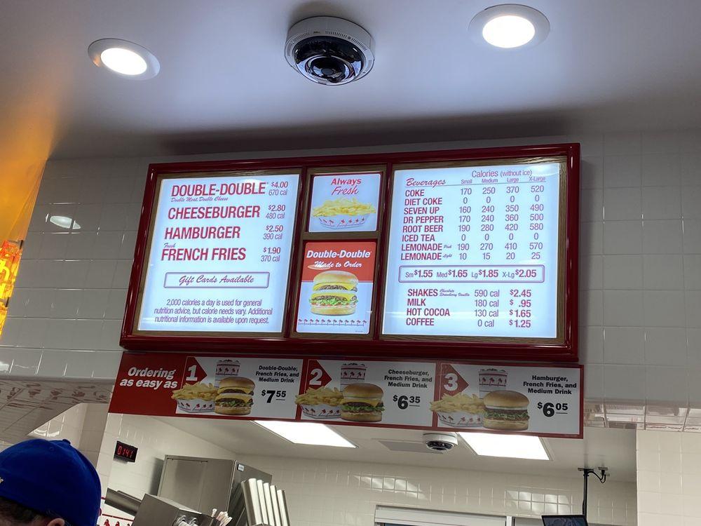 Menu at InNOut Burger fast food, Keizer