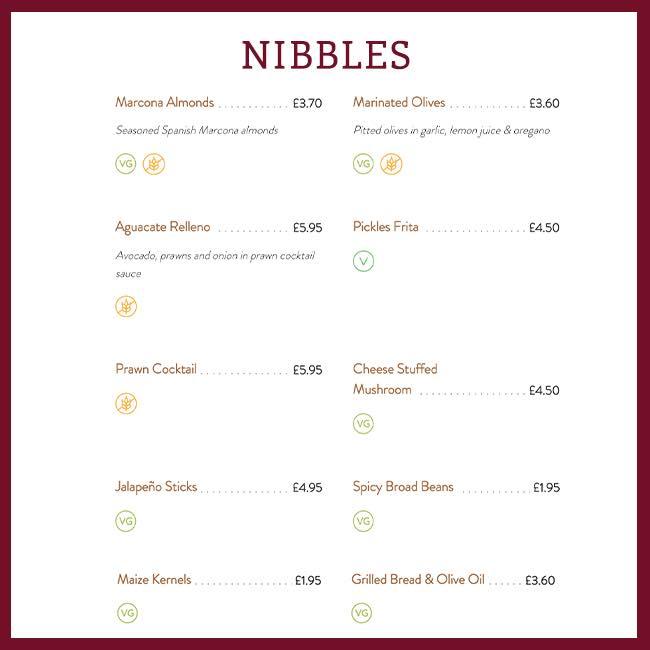 Menu at Efes Wine & Tapas Bar, Little Chalfont