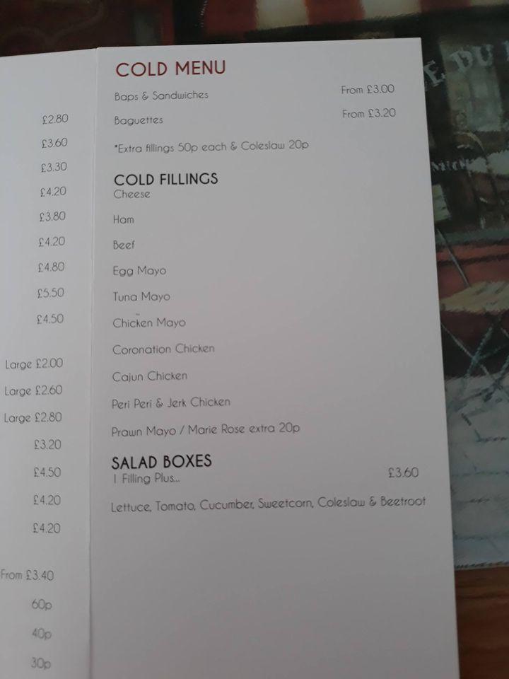 Menu at Ogdens Freshly Prepared Hot & Cold Food restaurant, Gloucester
