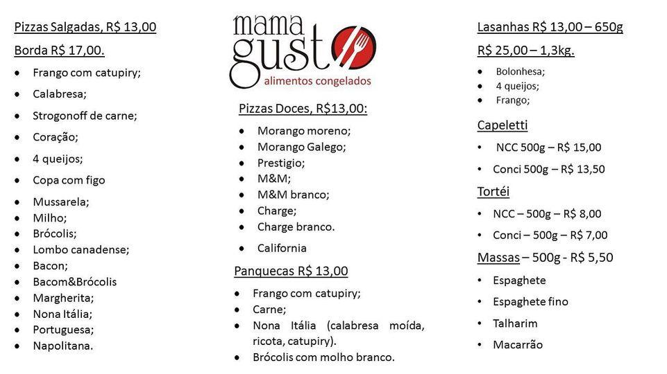 MAMA GUSTO cardápio