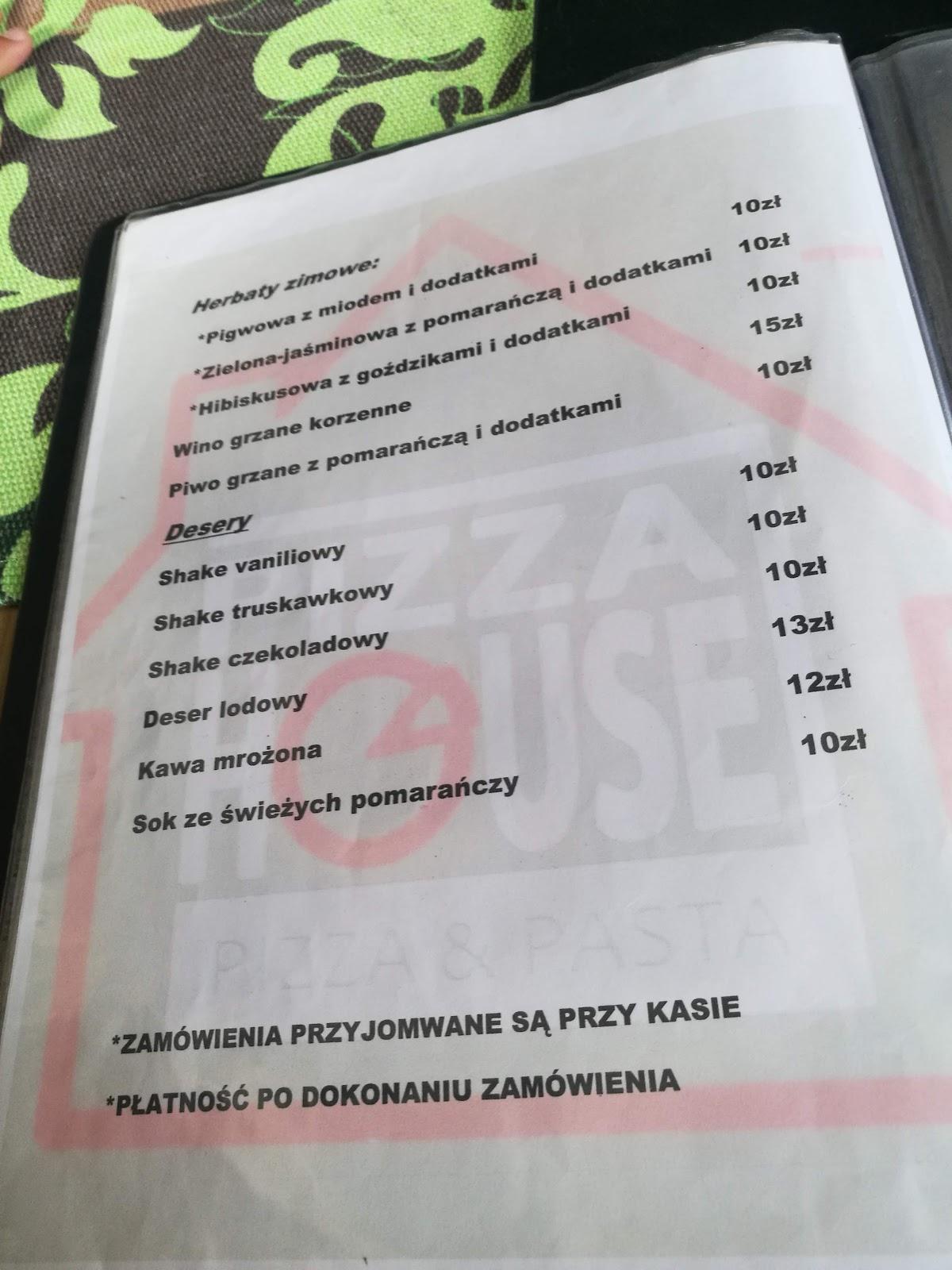Menu at Pizza House Wołomin restaurant, Wolomin