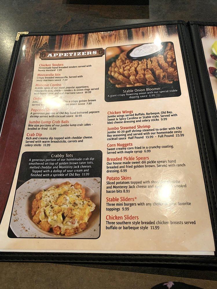 Menu at The Corner Stable BBQ, Columbia