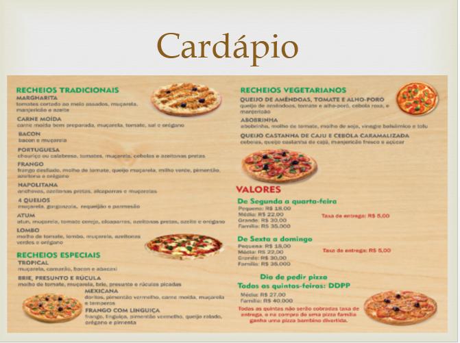 Sabores D Itália cardápio