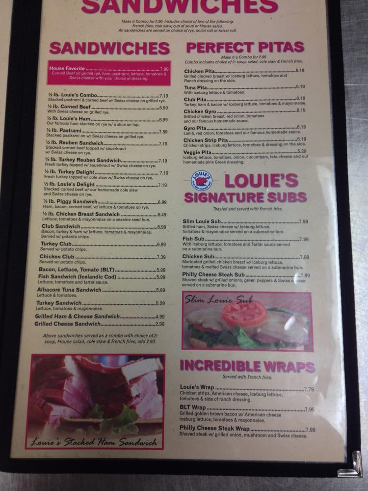 Menu at Louie's Ham & Corn Beef restaurant, Warren, E 9 Mile Rd