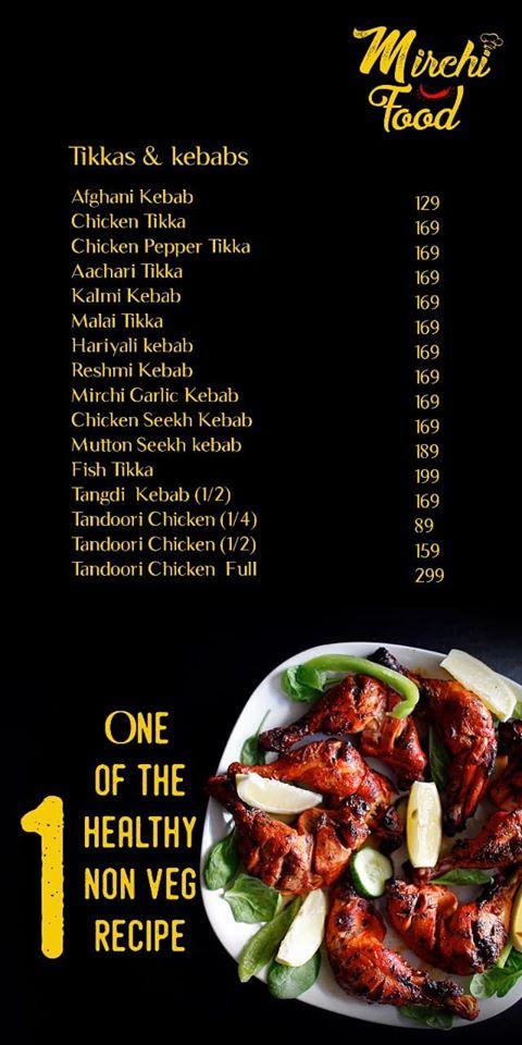 Menu at Mirchi Food, Chennai