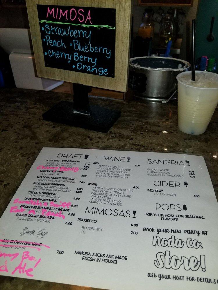 Menu at NoDa Company Store pub & bar, Charlotte