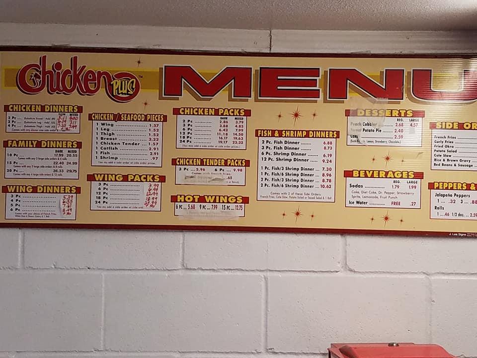 Menu at Chicken Plus fast food, Houston, N Wayside Dr