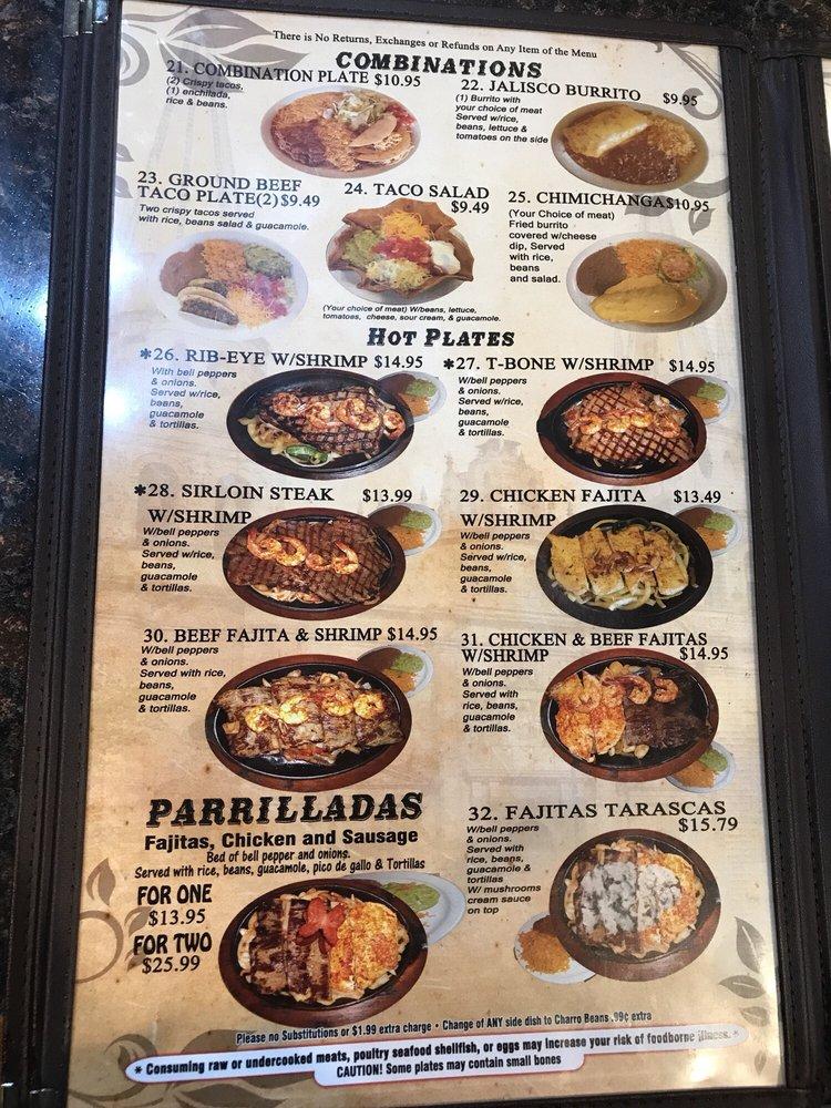 Menu At Guadalajara Mexican Grill Restaurant, Victoria