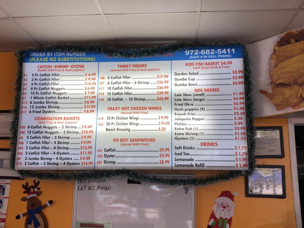 Menu at Crazy Catfish Restaurant, Garland, 805 W Centerville Rd