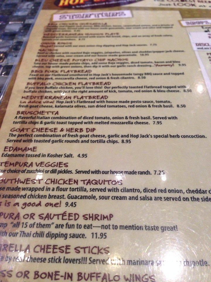 Menu at Hops n Drops pub & bar, Lacey